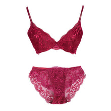 Load image into Gallery viewer, Floral Lace Embroidery Lingerie Set