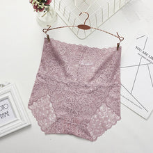 Load image into Gallery viewer, Floral Mesh High-Rise Full Lace Panties