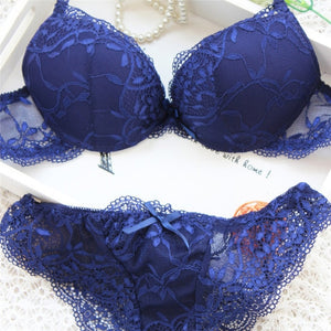 Floral Lace Embroidery Lingerie Set