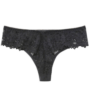 Low-Rise Embroidered Sexy Thong