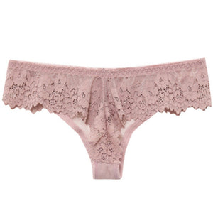 Low-Rise Embroidered Sexy Thong