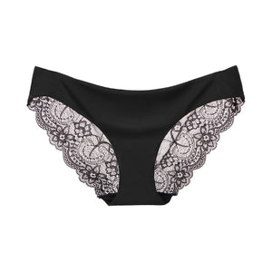 Mid-Rise Seamless Lace Briefs