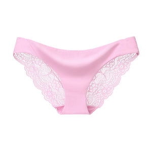 Mid-Rise Seamless Lace Briefs
