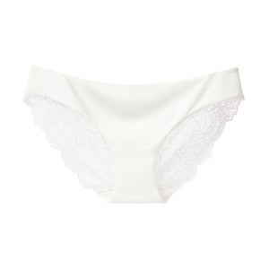 Mid-Rise Seamless Lace Briefs