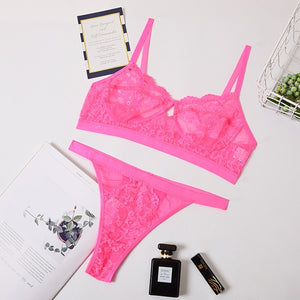 Lace Push Up Bra Lingerie Set