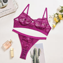 Load image into Gallery viewer, Lace Push Up Bra Lingerie Set
