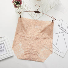 Load image into Gallery viewer, Floral Mesh High-Rise Full Lace Panties
