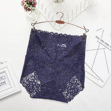 Load image into Gallery viewer, Floral Mesh High-Rise Full Lace Panties

