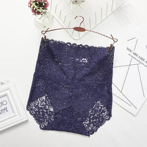Floral Mesh High-Rise Full Lace Panties
