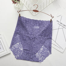 Load image into Gallery viewer, Floral Mesh High-Rise Full Lace Panties
