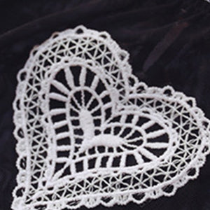 Heart Embroidery Lace Sweet Panties