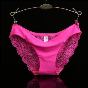 Floral Lace Plus Size Seamless Briefs
