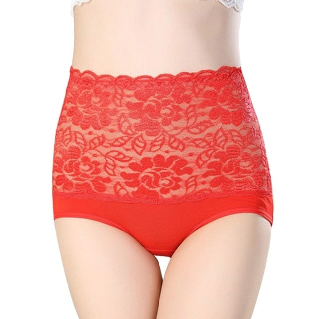 High Waist Lace Shaping Briefs
