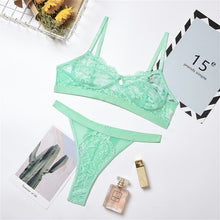 Load image into Gallery viewer, Lace Push Up Bra Lingerie Set
