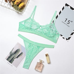 Lace Push Up Bra Lingerie Set