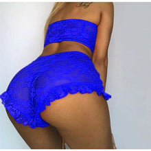 Load image into Gallery viewer, Ruffled Sheer Lace Lingerie Set
