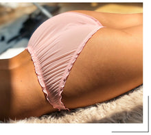 Load image into Gallery viewer, Low-Waist Fruit Embroidery Sheer Briefs
